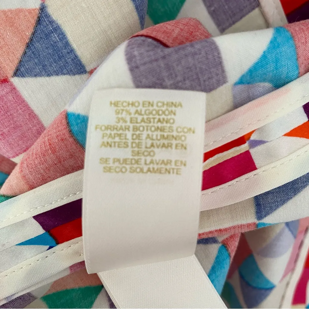 Kate Spade New York Abbey Colorful Geometric Print Dress Silk Blend size 12 - Image 7