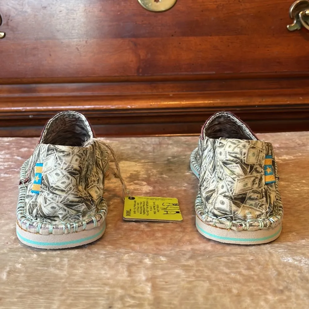 TIGERBEAR REPUBLIK Leopard Cash Design Mix Media Slip Ons $35 NWT 6 Green - Image 5
