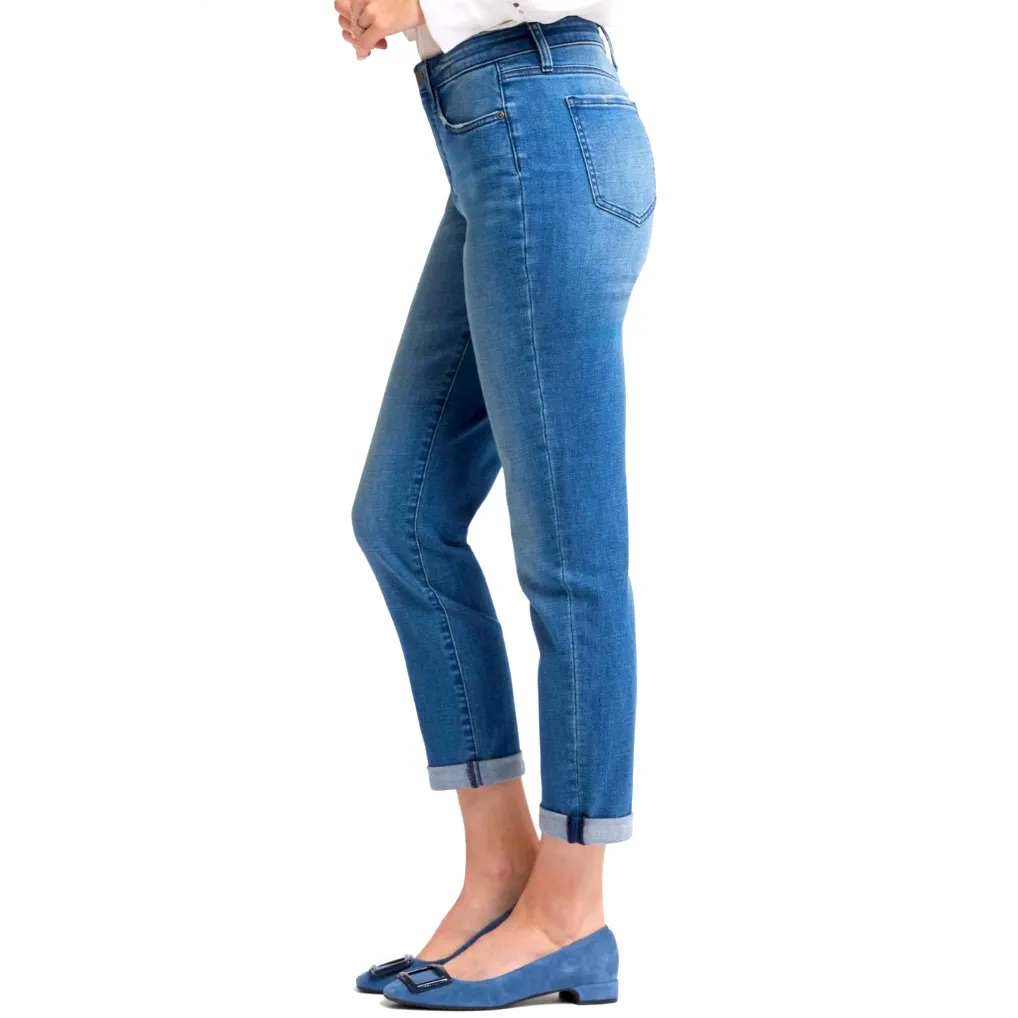 NYDJ Blue Ankle Girlfriend Jeans Cool Embrace Lift‎ Tuck Stretch Denim Casual - Image 2