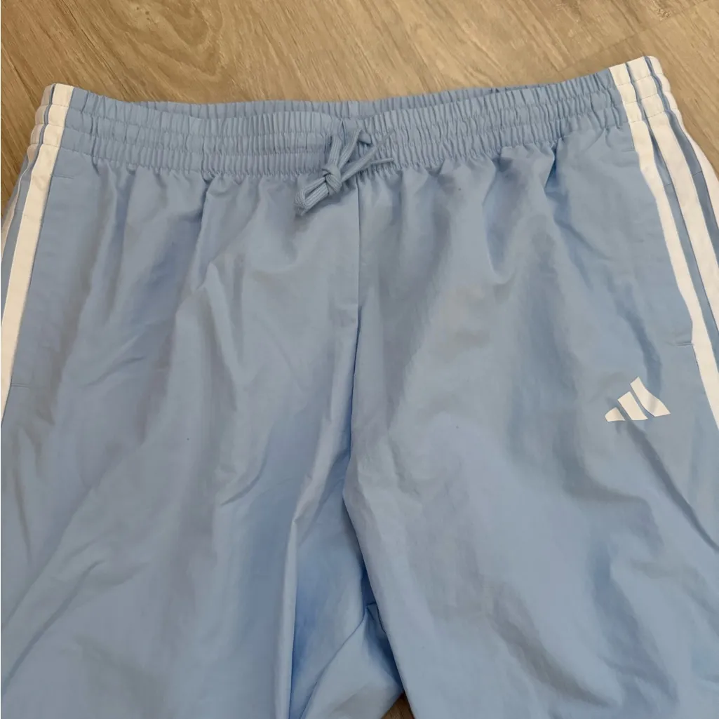 NWT Adidas Essentials 3-Stripes Woven 7/8 Sportswear Pants | Glow Blue | 2X - Image 7