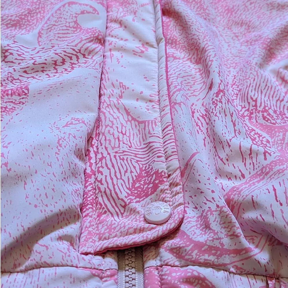 Vintage Obermeyer Printed Pink Puffer Coat Ski Jacket Womens 8 Outerwear Winter - Image 5