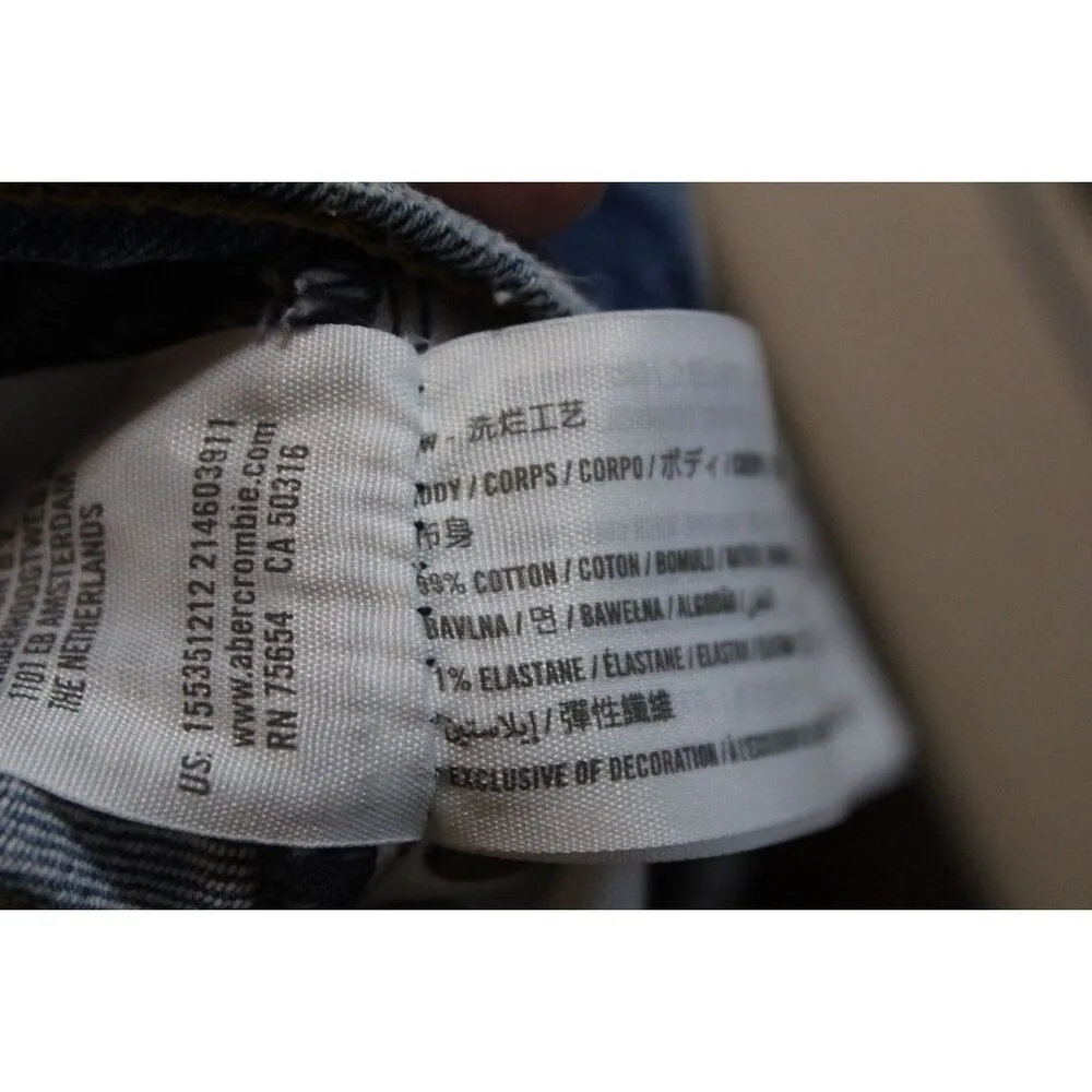 Abercrombie & Fitch Curve Love '90s Slim Straight Ultra High Rise Jeans Sz 27 4S - Image 4