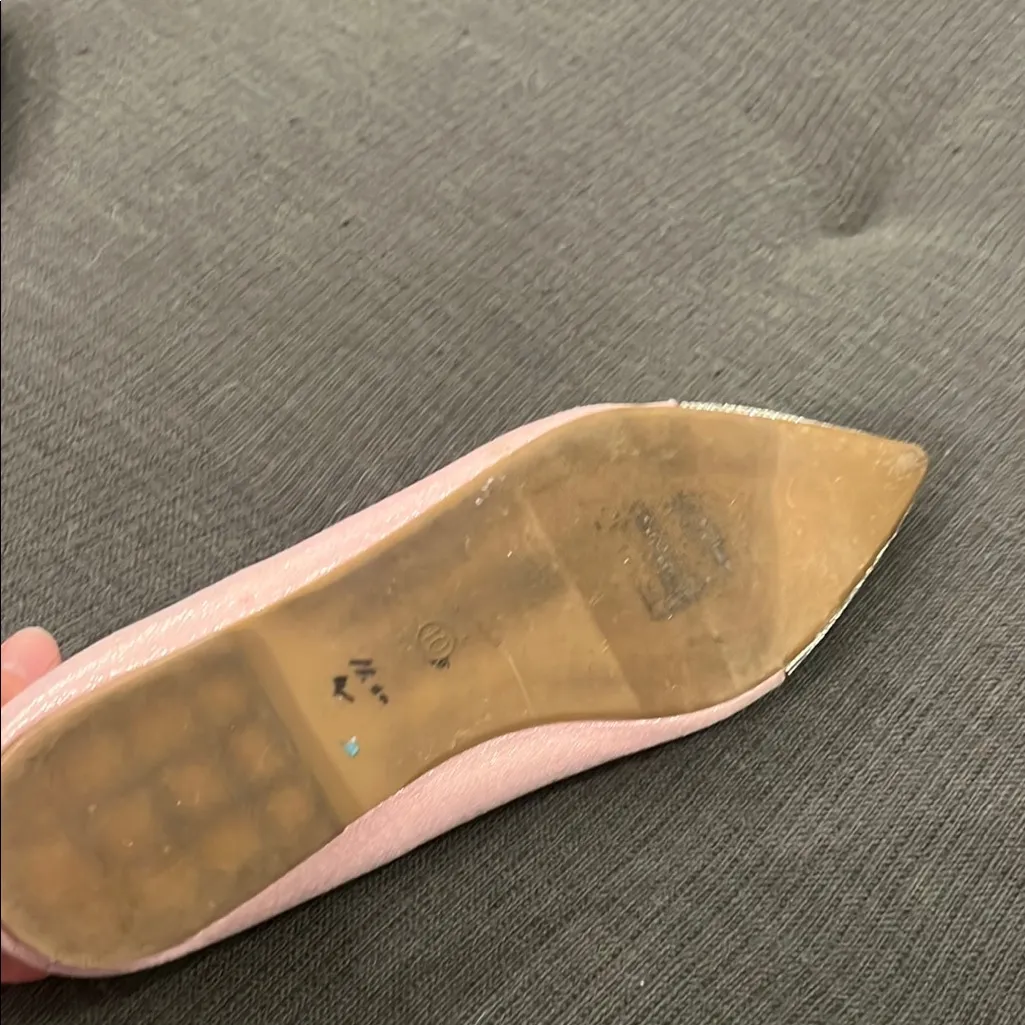 Chic Pink and Silver Flats Elegant Slip - Image 4