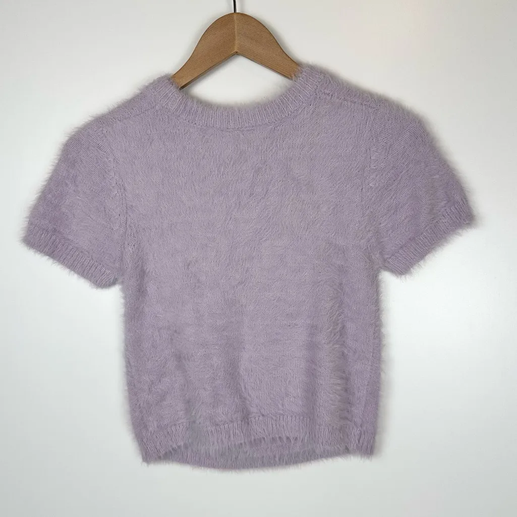 The Ragged Priest Fuzzy Peekaboo Sweater Crop Top - Image 6
