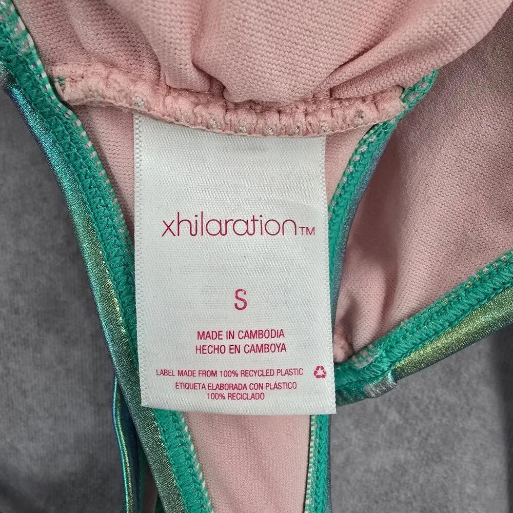 Xhilaration Green Swimwear Swimsuit Padded Hook Adjustable Bikini Top Small - Image 6