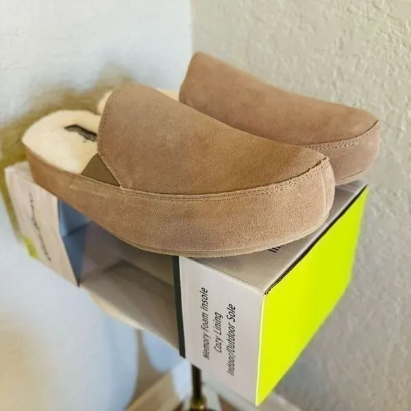 EDDIE‎ BAUER Faux Fur Lined Slippers, Women's Size 12 (XL), Natural Tan, NWT - Image 2