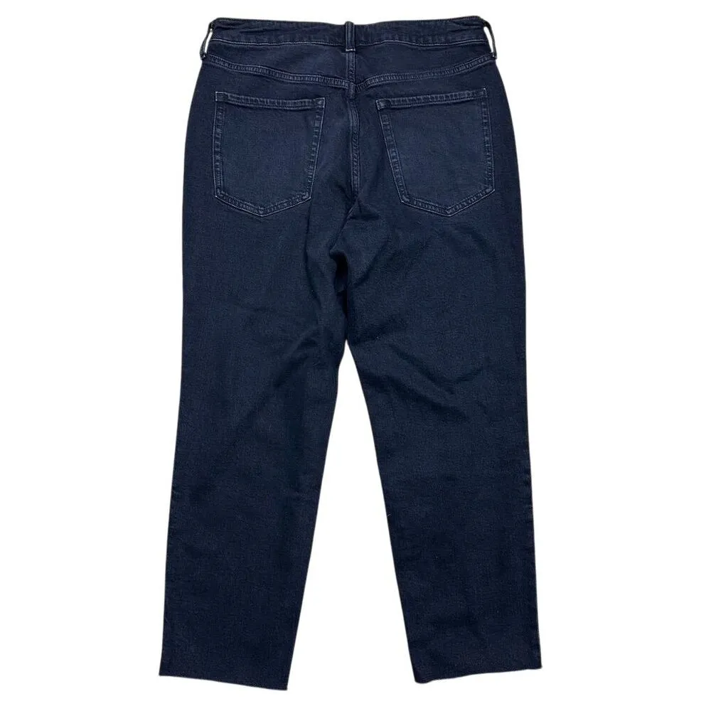 NWT Old Navy Women's High-Waisted O.G. Straight Cut-Off Jeans Size 10 Black - Image 4