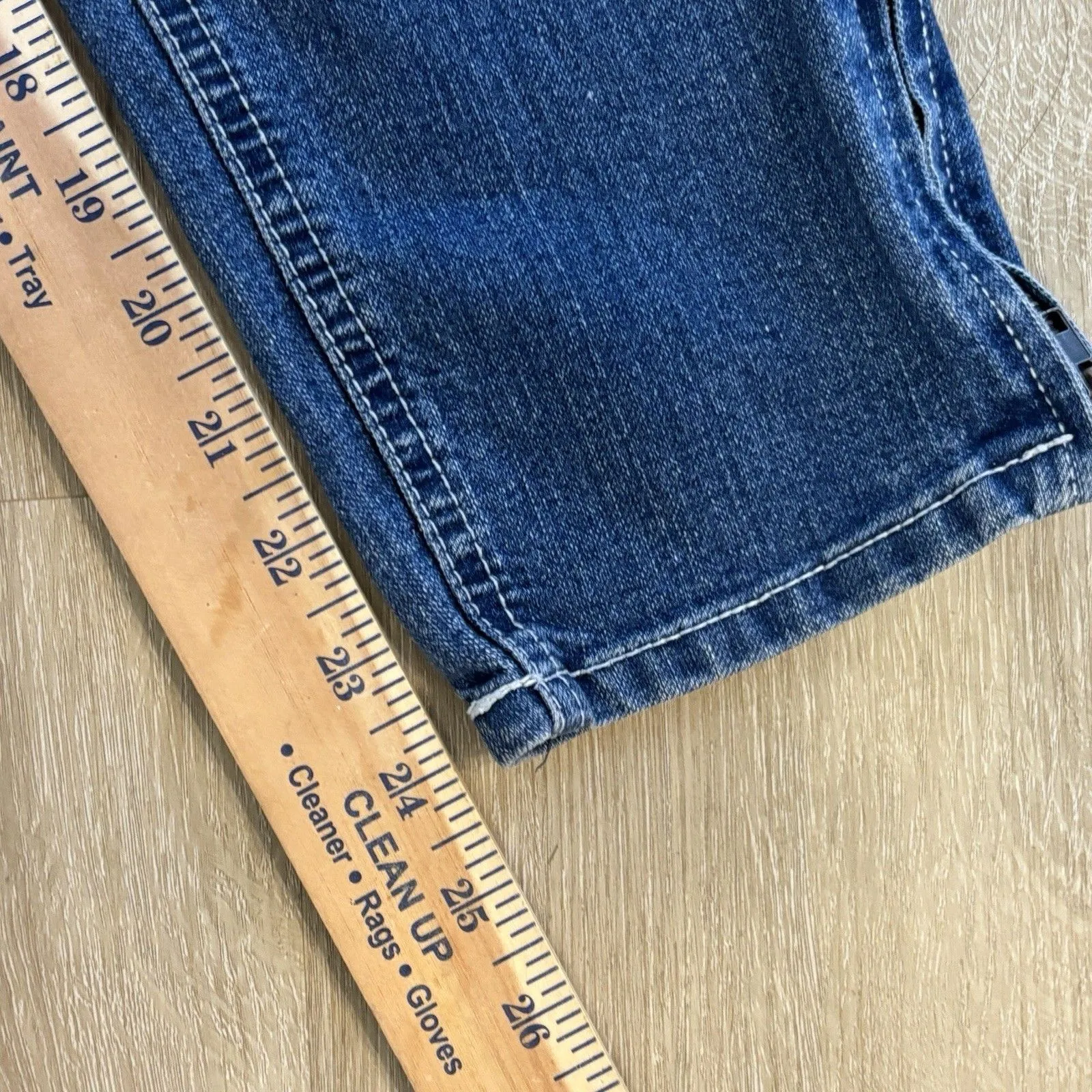 OP Ocean Pacific Jeans 13 Womens Blue Denim Side Zipper Ankle Skinny Stretch Size undefined - Image 10