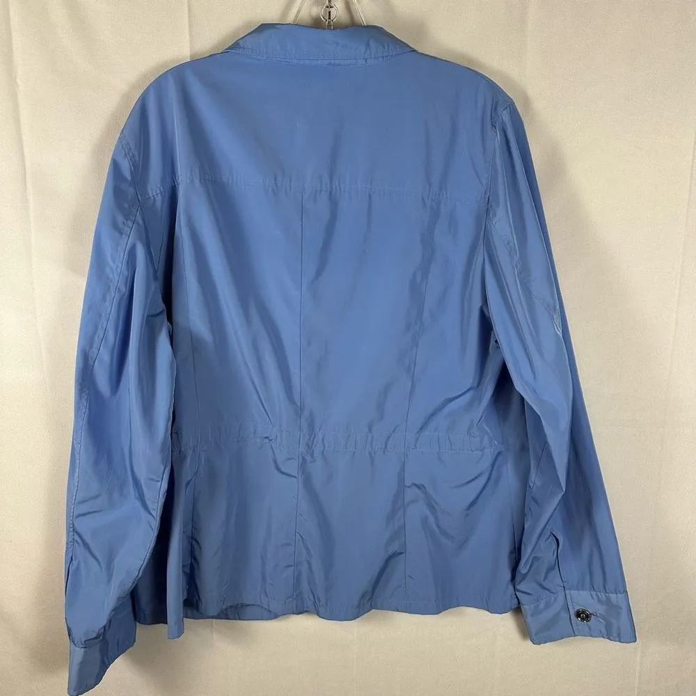 Calvin Klein Women’s Lightweight Button Up Jacket Coat Windbreaker Light Blue XL - Image 2
