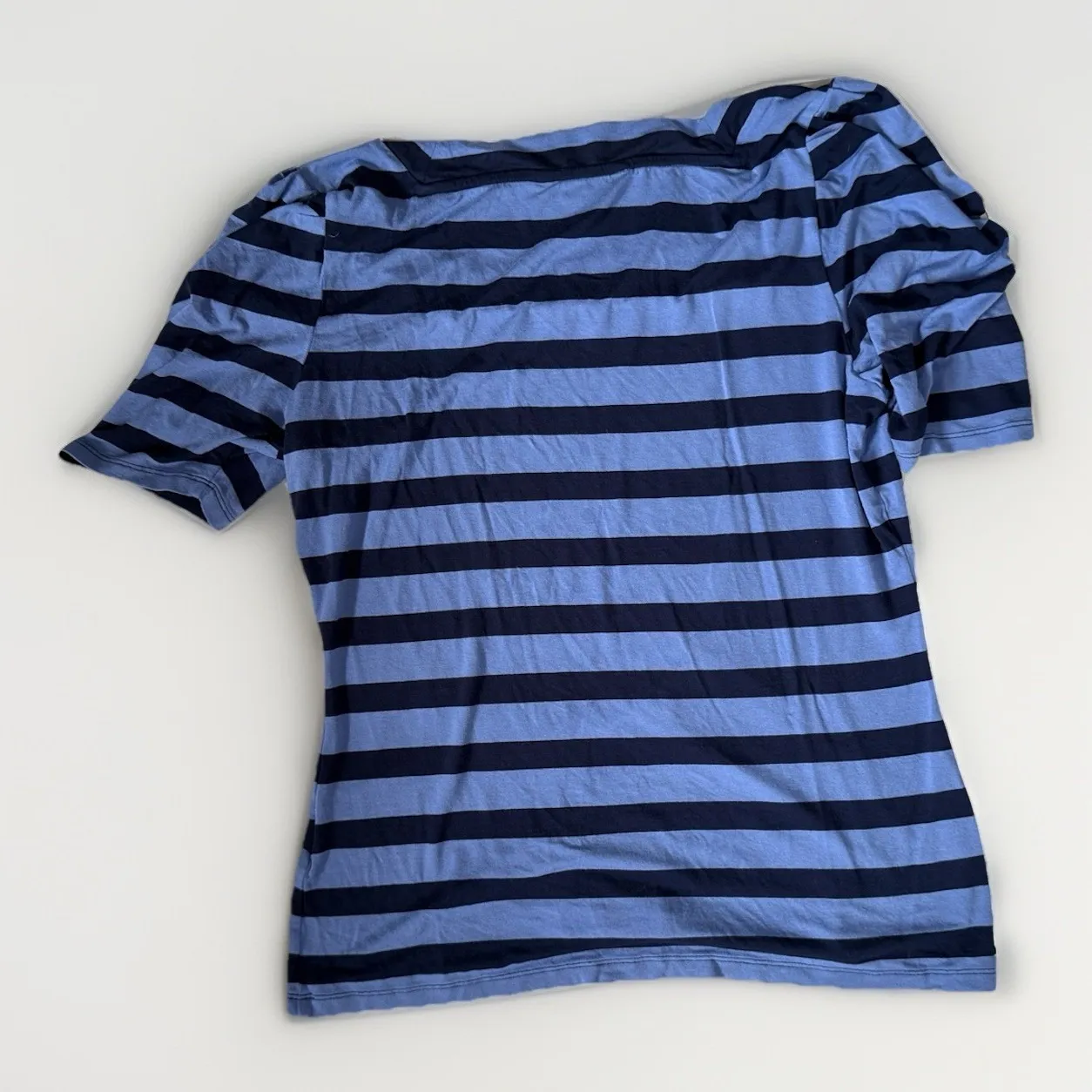 Lauren Ralph Lauren Striped Puff-Sleeve T-Shirt Blue Lochfrench Navy Size‎ S $80 - Image 9