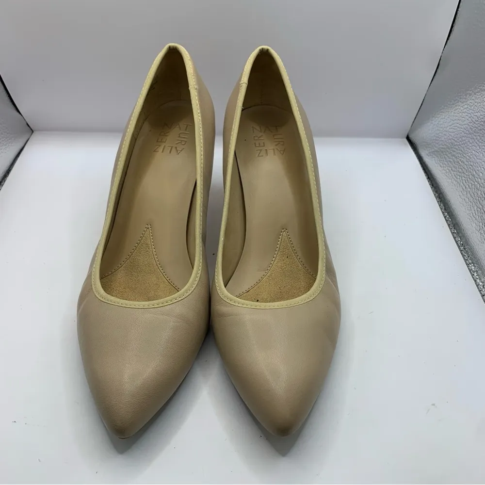 Naturalizer Pump Oden Beige Leather Classic Comfort Basic Neutral Size 9.5M - Image 2