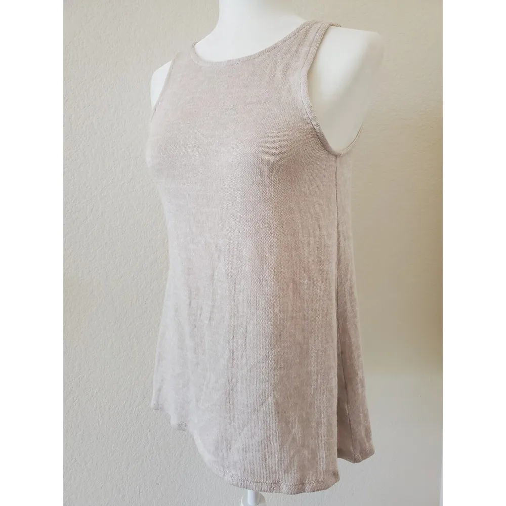Old Navy Tank Top Sleeveless Women's Size S‎ Oatmeal Drape Cream Shirt Bl… - Image 5