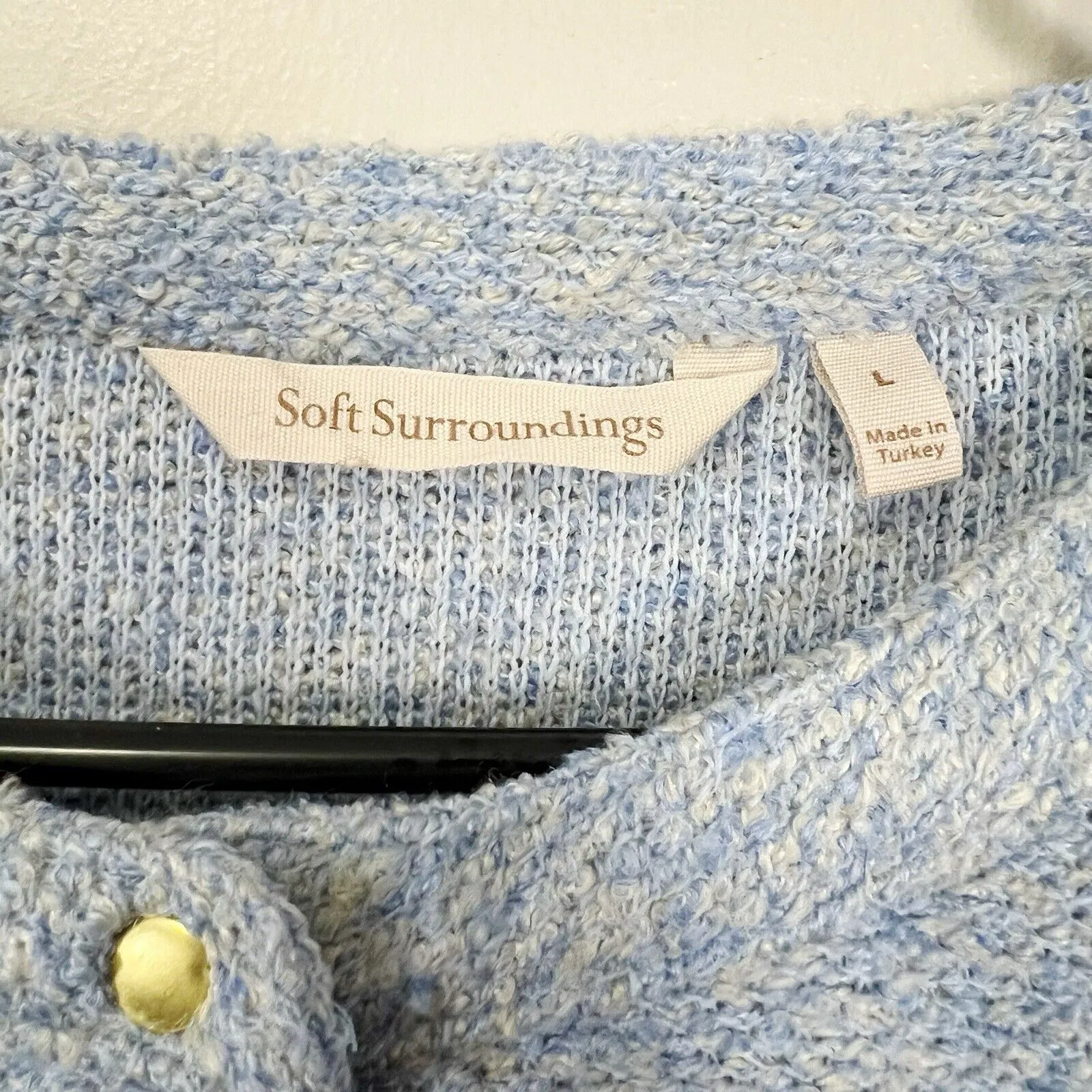 Soft Surroundings Womens Large Long Sleeve Sweater Comfy Lounge Pullover Coastal - Image 4