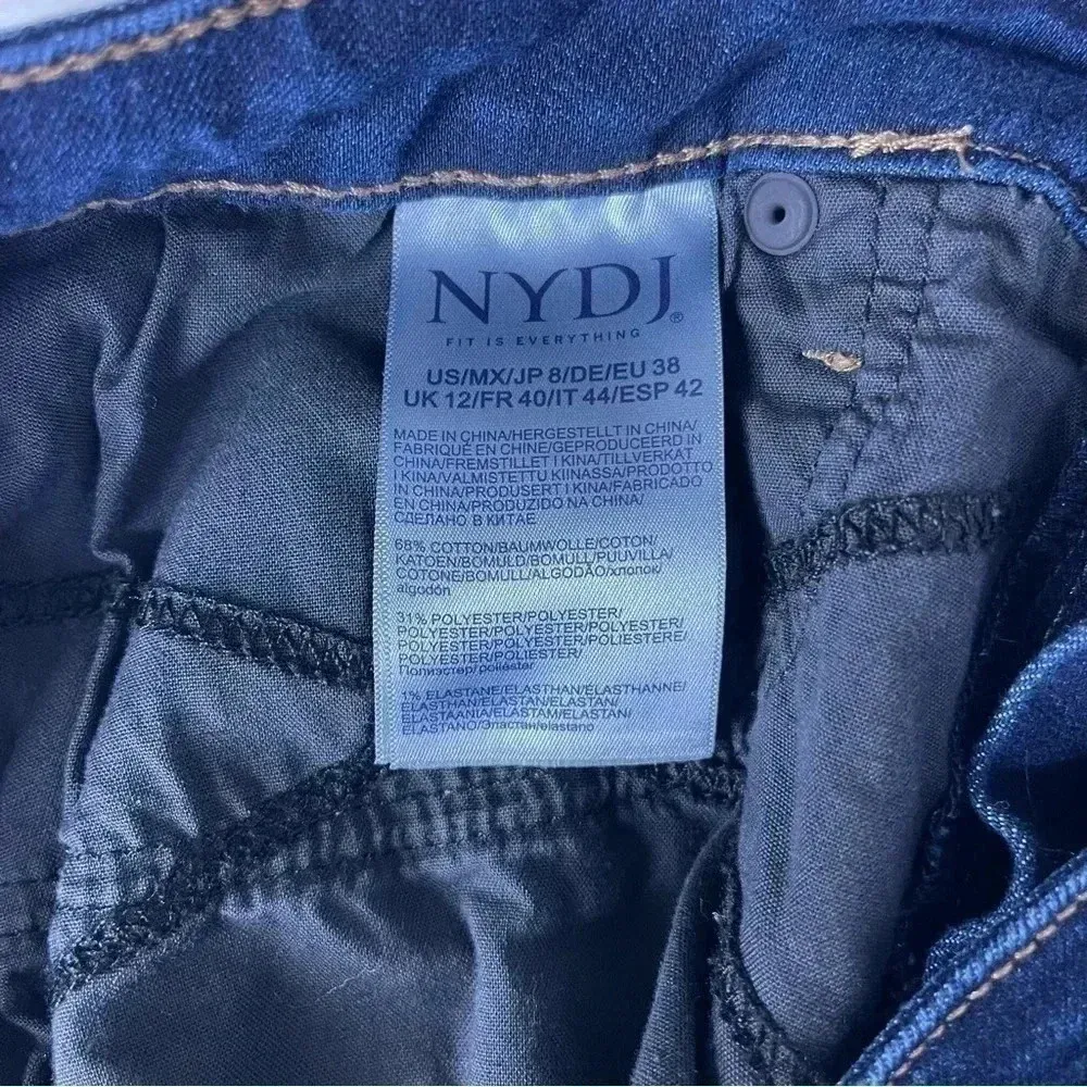 NYDJ Not Your Daughter’s Jeans Skinny Fit Dark Wash Size 8 Lift Tuck Denim - Image 4