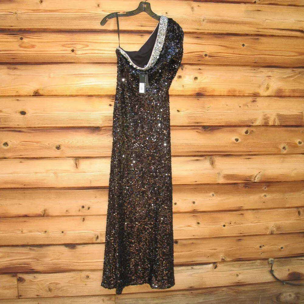 Sachin + Babi Womens Greta Black Sequin Gown Dress - Image 10