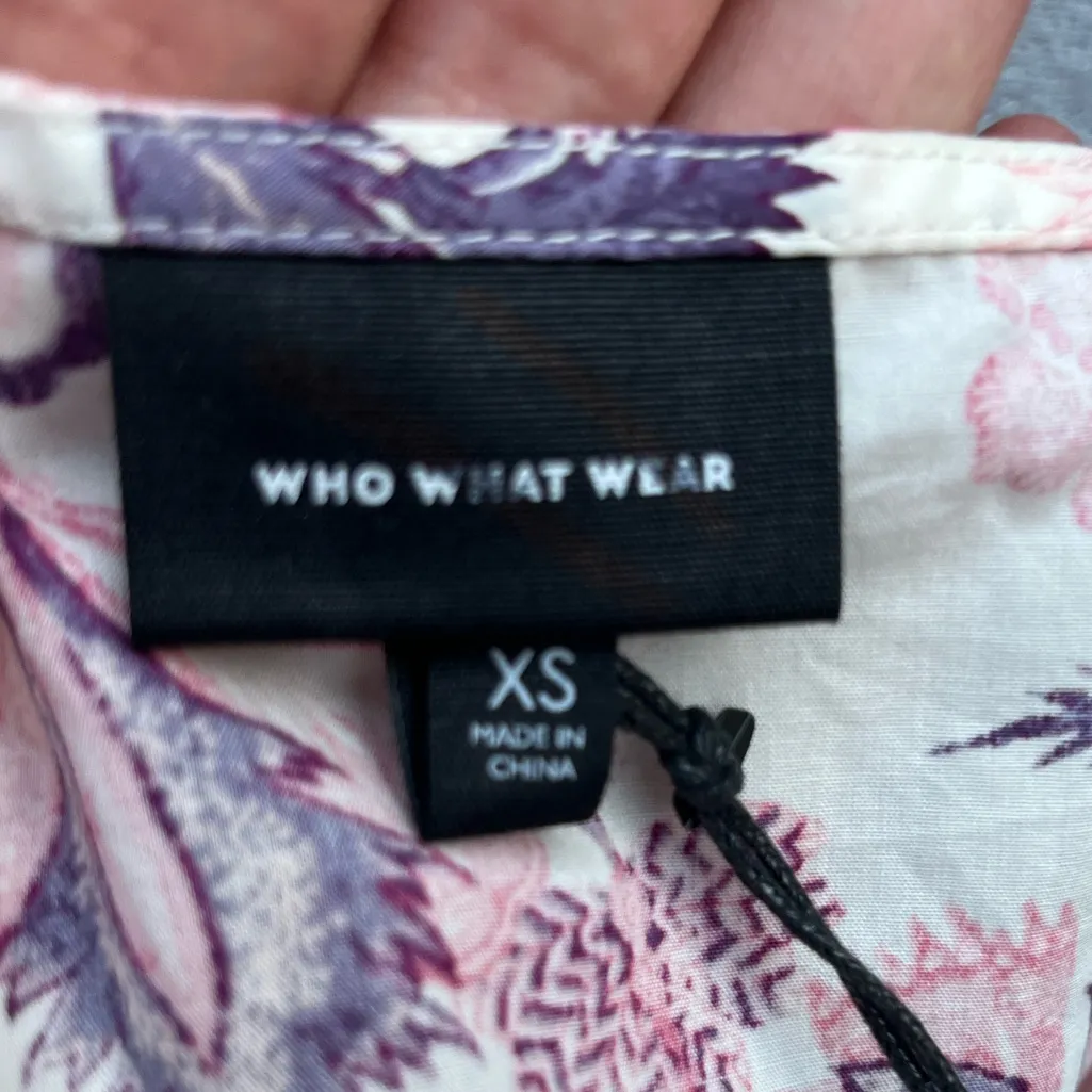 100 % cotton WHO WHAT WEAR Maxi Dress with Pockets  Size XS - Image 5