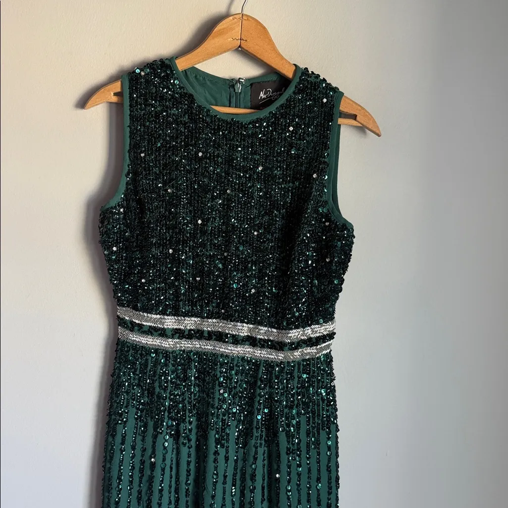 Mac Duggal Sequin Sleeveless Sheath Midi Cocktail Dress 2 - Image 5