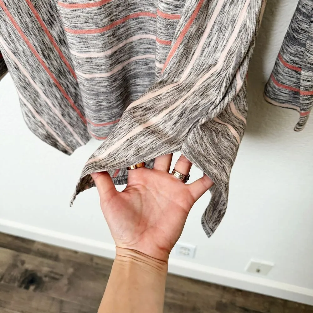 [J. Jill] Pure Jill Striped Scoop Neck Marled Long Sleeve Tunic Top NWT Sz Large Gray - Image 6