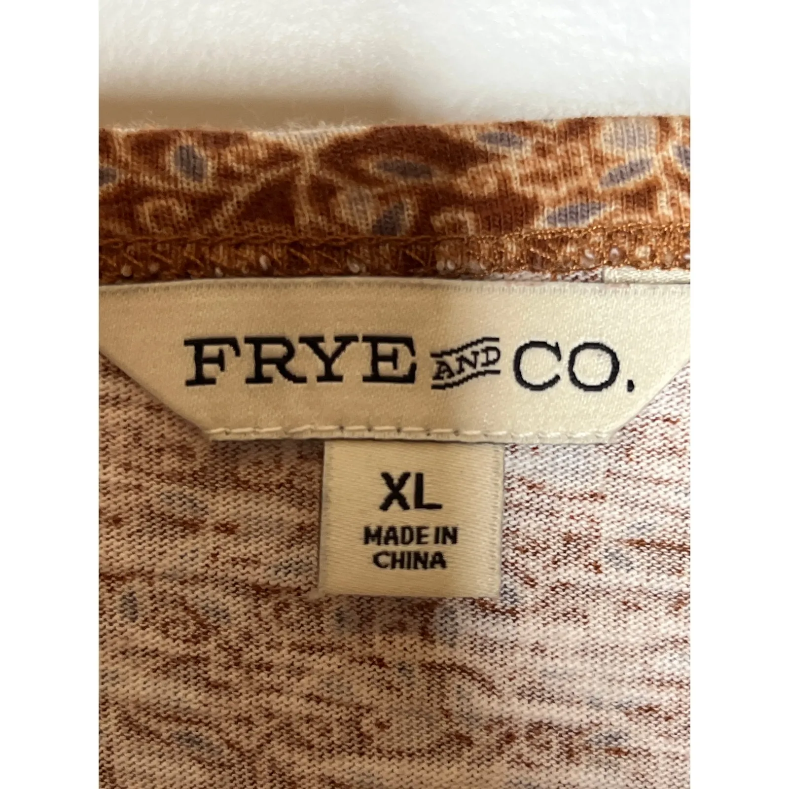 Frye & Co XL Monica Floral Arizona Heritage Long Sleeve Brown Shirt - Image 7