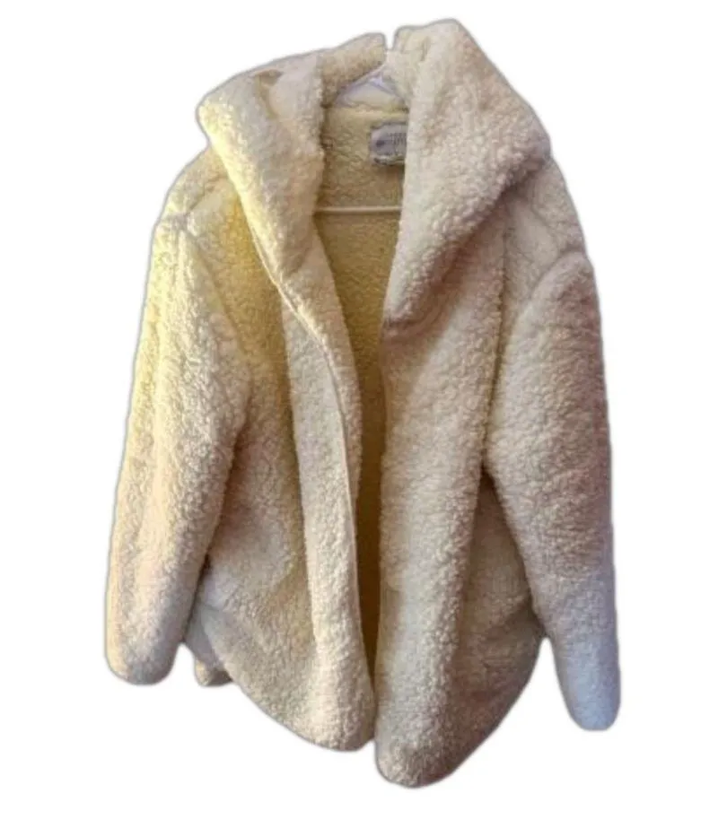 Urban Outfitters Oversized M/L Hooded Open Fluffy Sweater Jacket - Image 2