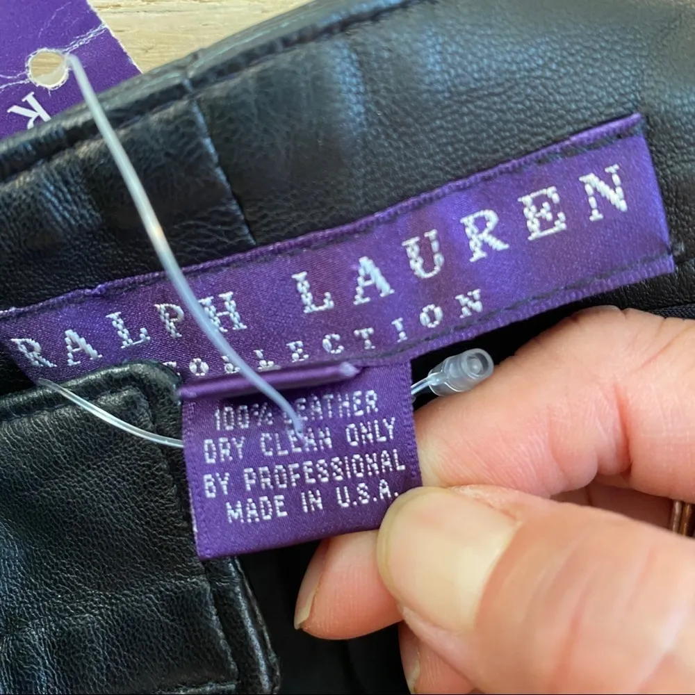 NEW Ralph Lauren Collection 100% leather booty shorts - Image 6