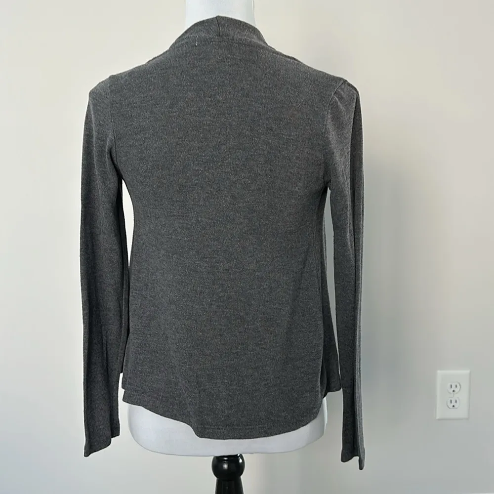 Ambiance Apparel Grey Cardigan Sz SM Gray - Image 3