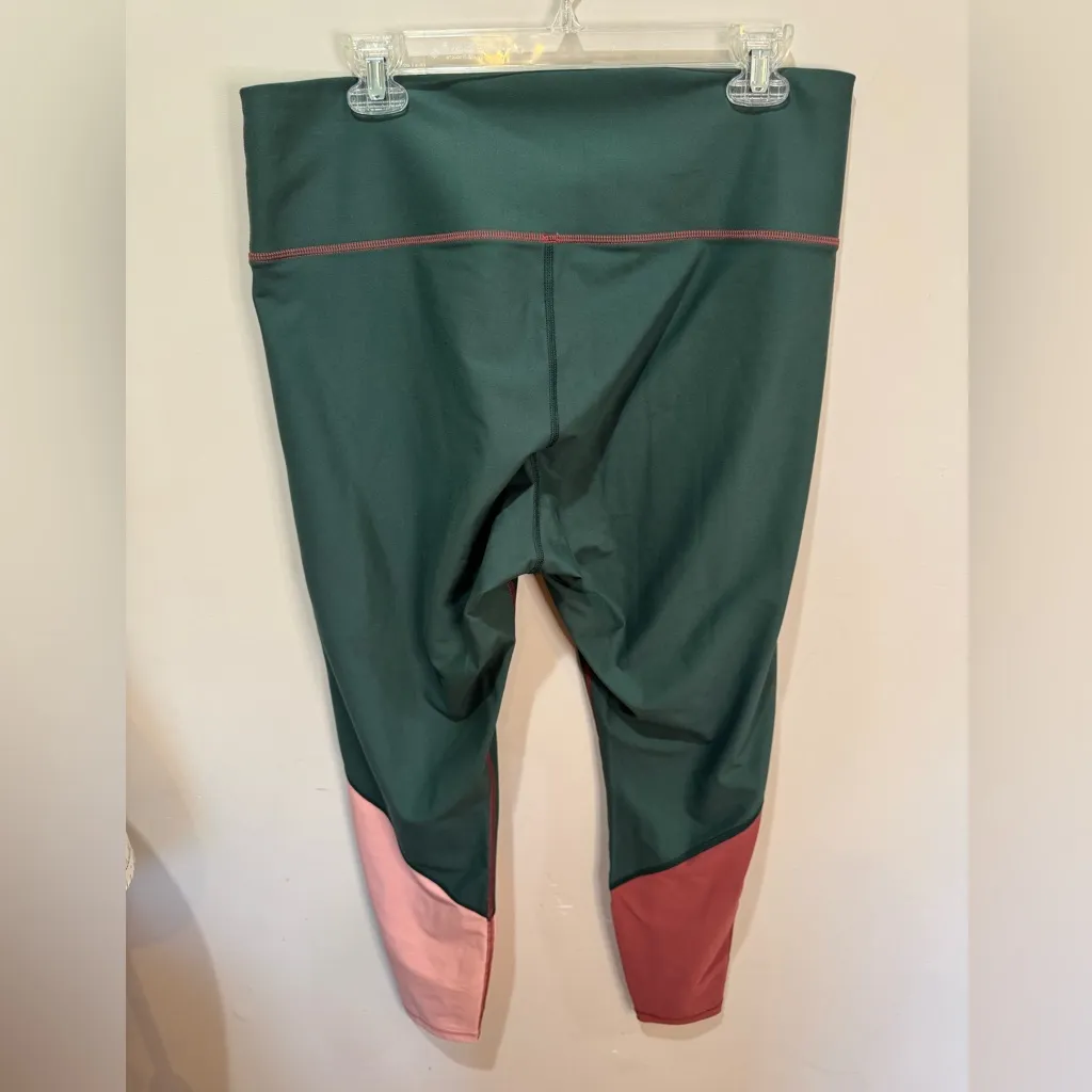 Summersalt‎ The Colorblock High Rise Full Length Leggings Sz 18 - Image 3