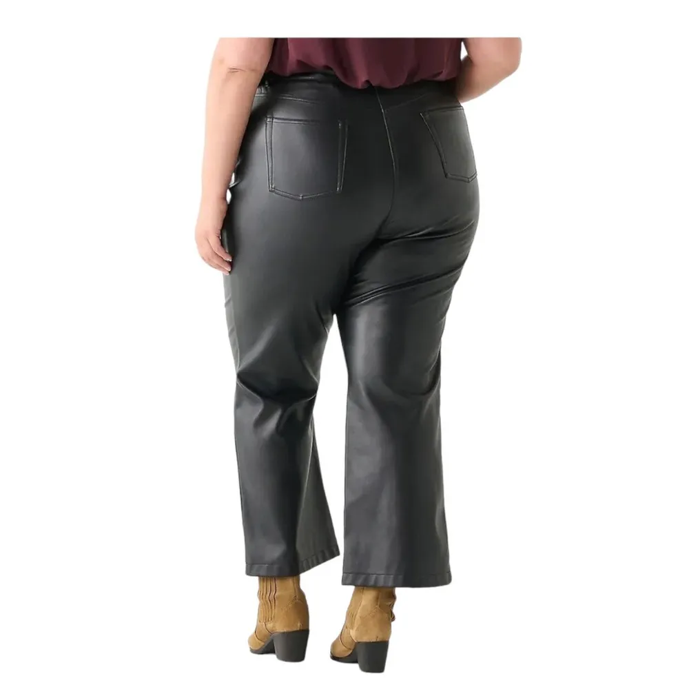 NEW Dex Plus Black Faux LEATHER 5 Pocket PANTS Size 1X Womens 35W x 29.75L NWT - Image 9