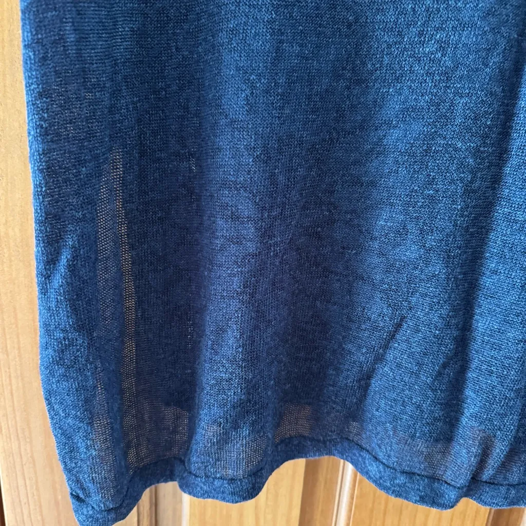 Pure Jill J Jill Dolman Blouse Women’s Medium Dark Navy Blue Linen Blend Top - Image 5