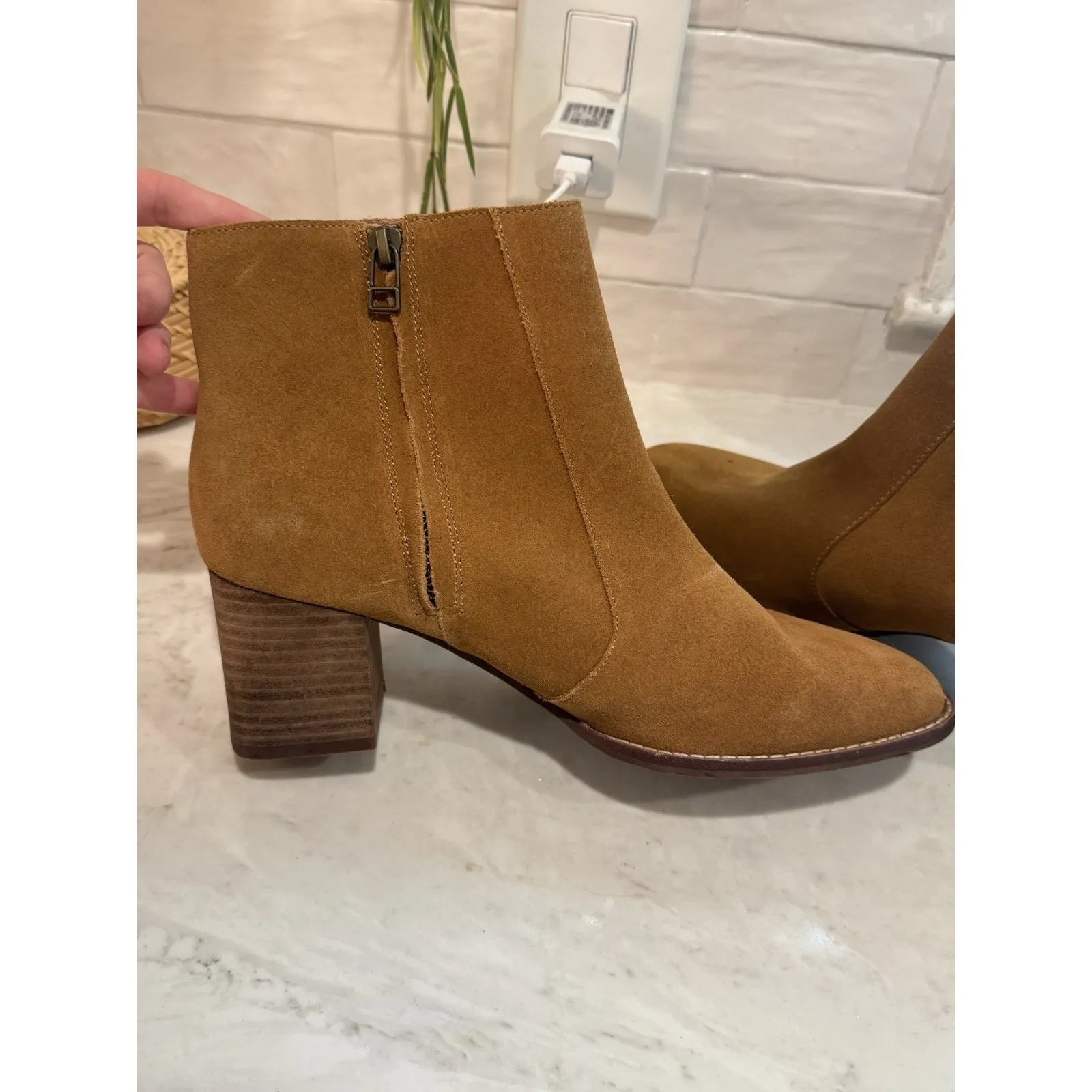 MADEWELL Bryce Suede Brown Leather Chelsea‎ Ankle Boot Bootie Size 10 New *flaw - Image 4