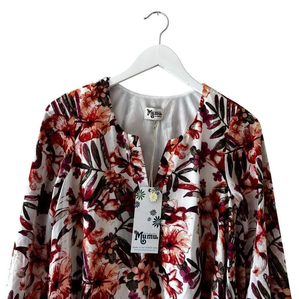 Show Me Your Mumu Jamie Tunic Lined Bohemian Multicolor Floral SZ XS #2392 - Image 2