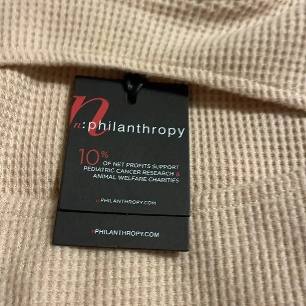 NWT n:Philanthropy Waffle Peekaboo Hoodie Sz XS - Image 4