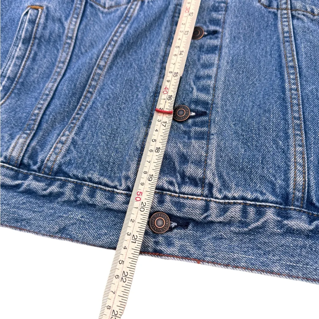 Levi Strauss Signature Vintage Denim Jacket Men’s M (Women XL) Blue Jean Trucker - Image 6
