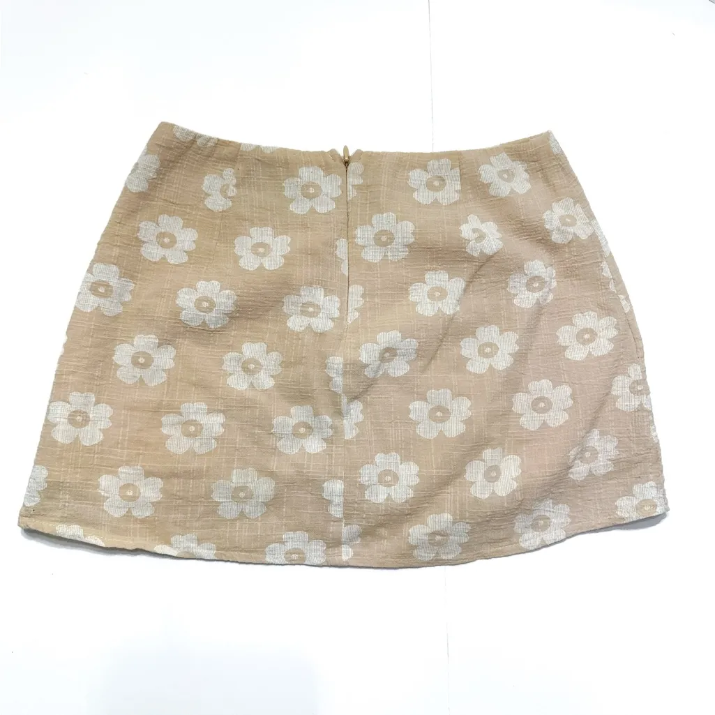 Princess Polly Shelly Mini Skirt in Beige Floral Size US 2 SEE NOTE - Image 11