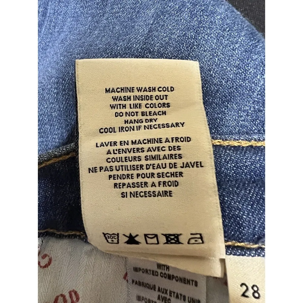 Alice + Olivia Good High Rise Skinny Crop Ankle Tie Jeans Heart & Soul Size 28 - Image 11