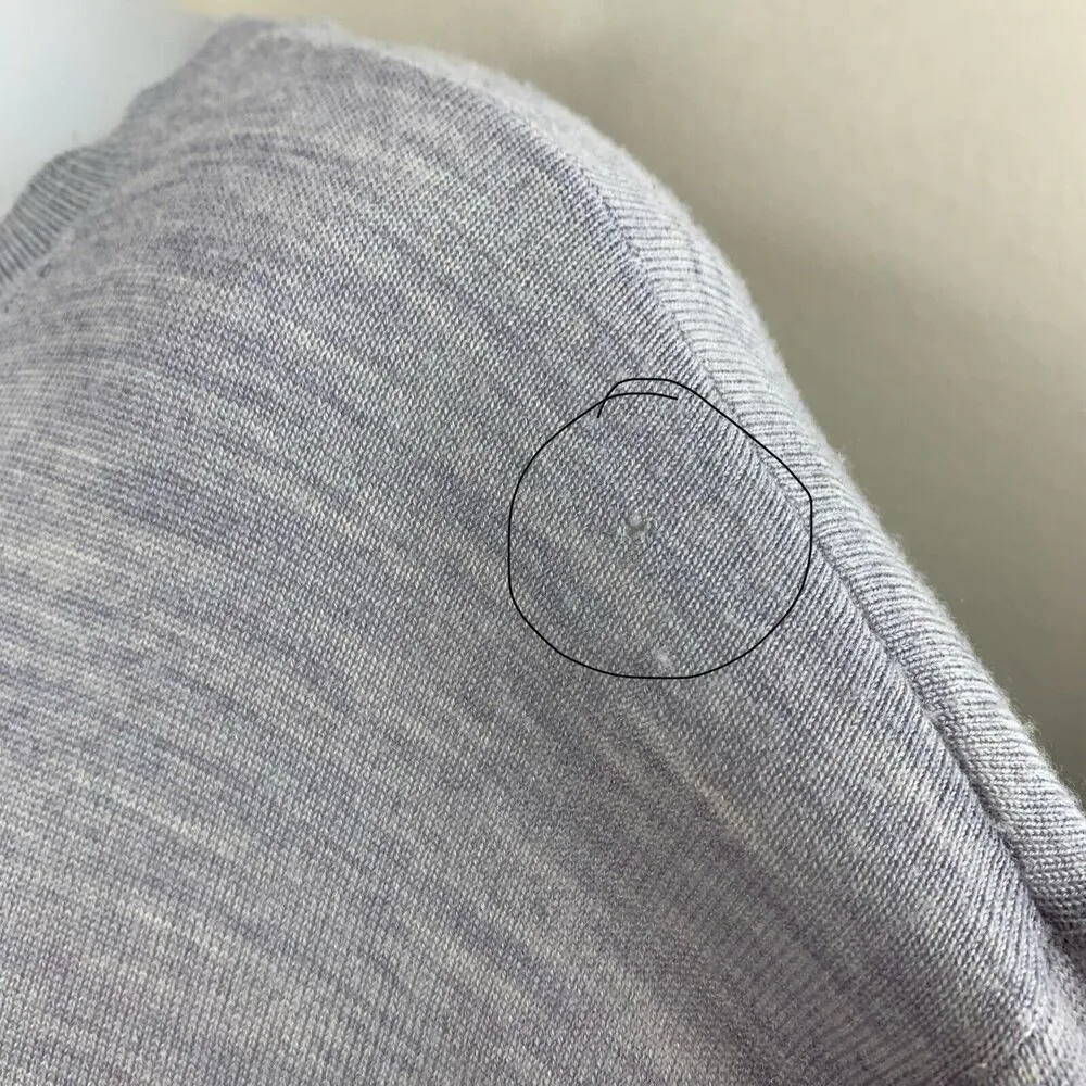 Wool Sweater Front Shirt Sheer Ivory Back Oversized Long Sleeve Sz S - Image 4