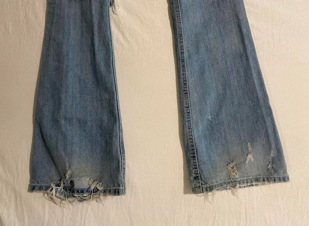 Hollister Light Wash Distressed Bell Bottoms - Image 5