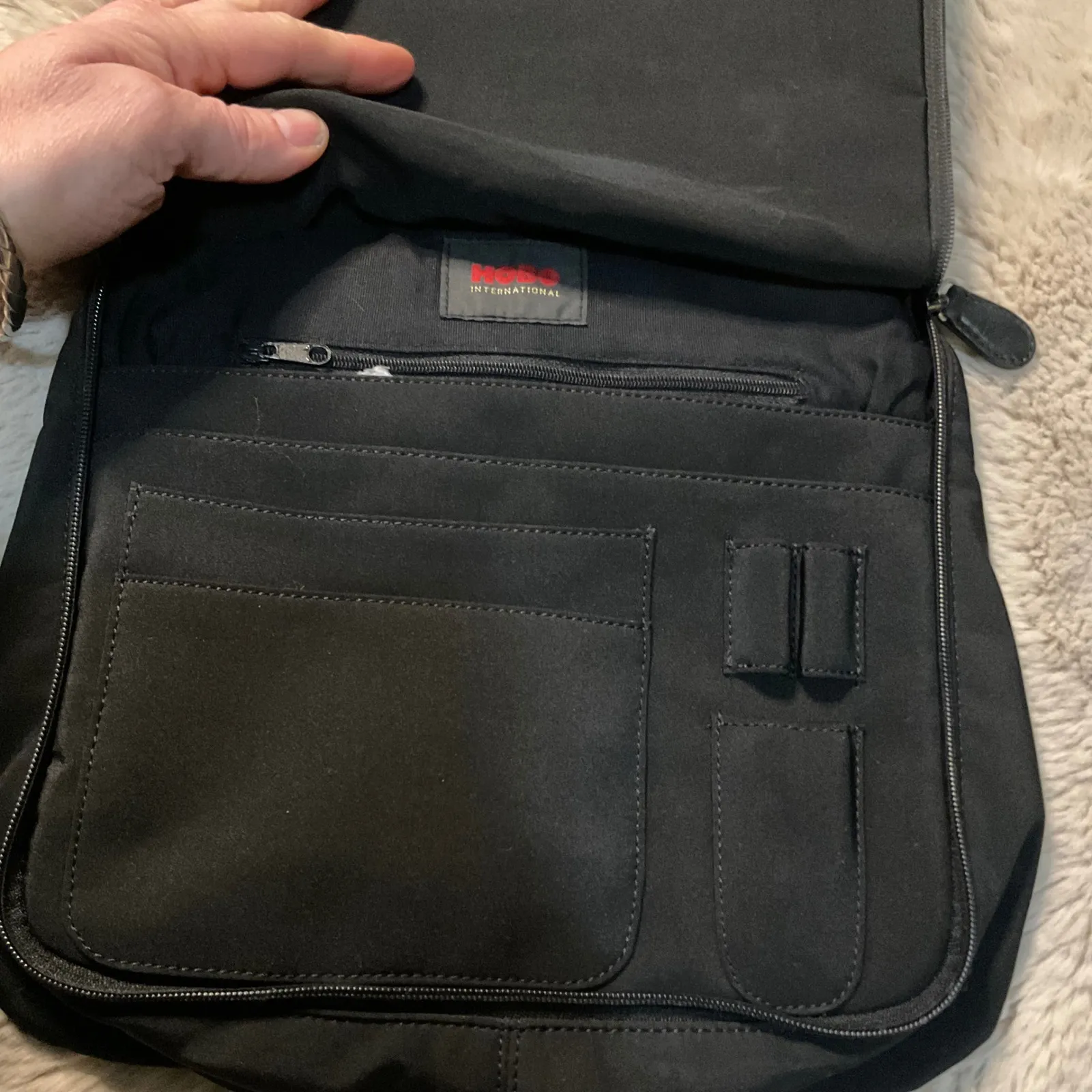 Hobo International Black Crossbody Shoulder Bag Travel Nylon - Image 4