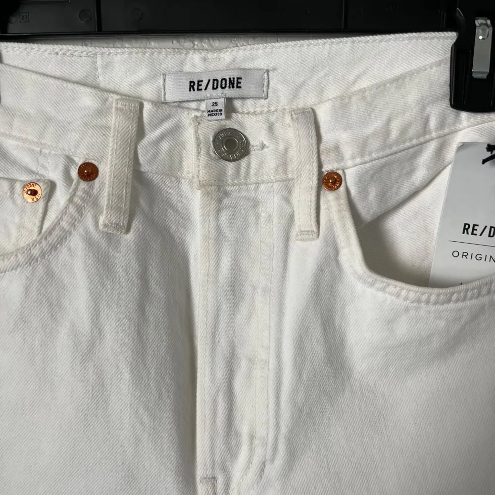 $295 NWT RE/DONE 70S STOVE PIPE WHITE DESTROY SZ 25 - Image 5