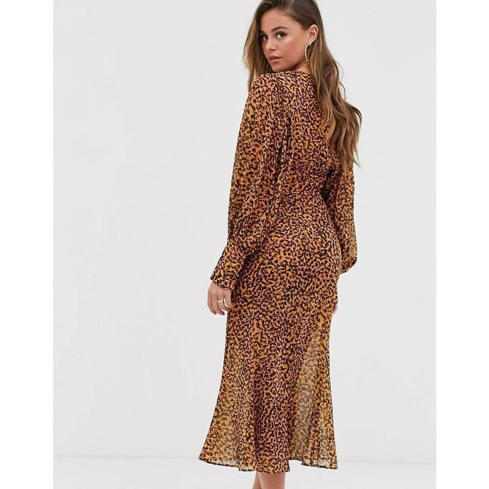 C/Meo Collective Apparent Long Sleeve Dress With An All Over Abstract Animal Pri - Image 5