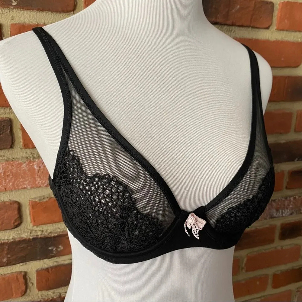 Victoria's Secret Body by Victoria Unlined Lace Demi Underwire Bra 32B Lace Bra - Image 3