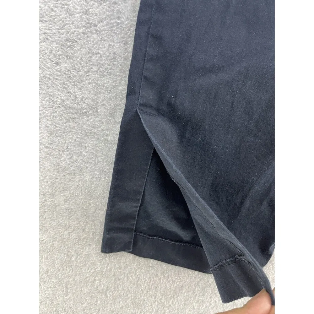 Lane Bryant Women's Capri Pants Solid Navy Blue Size 14 Belted Cotton Blend - Image 6