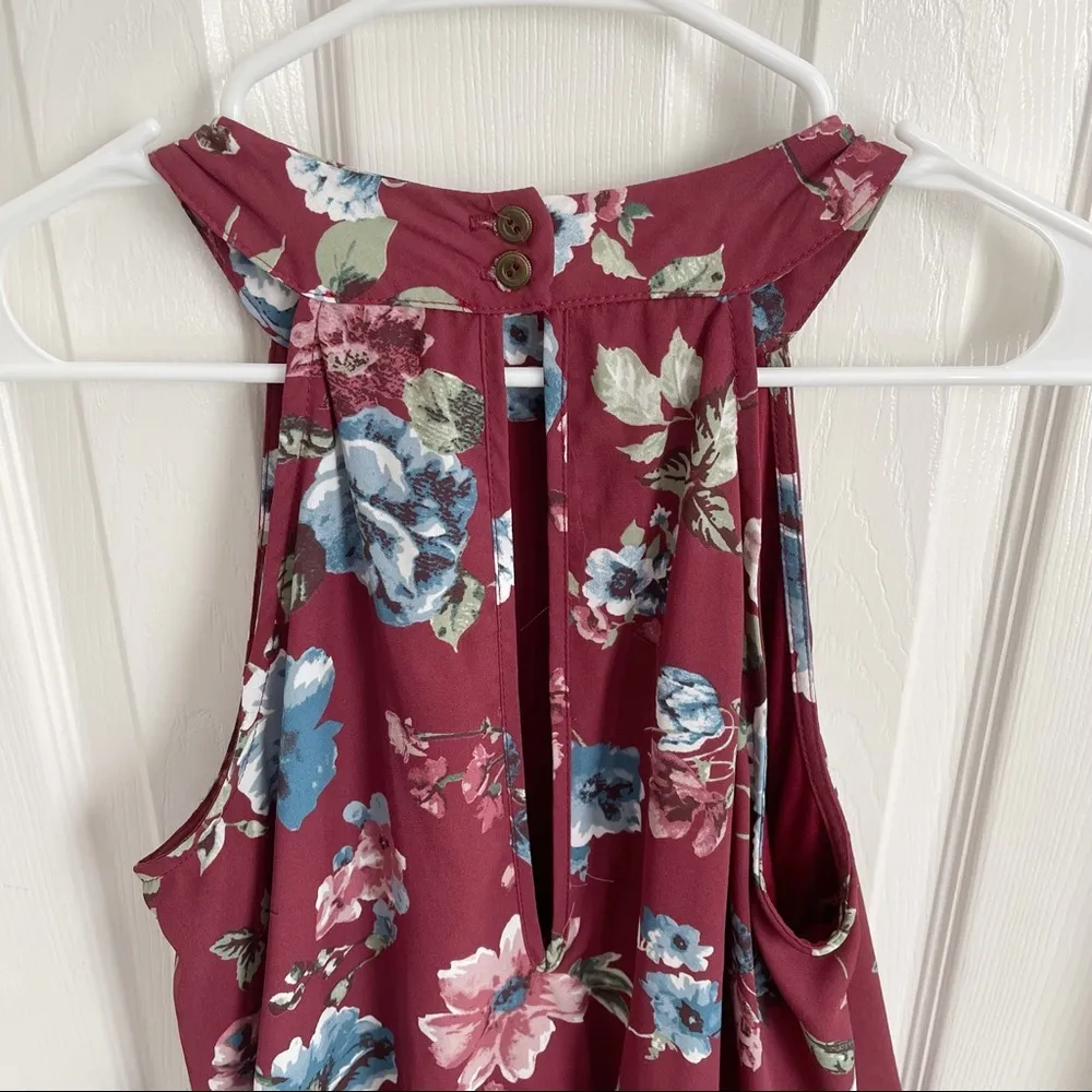 Altar'd State Altar’d State Burgundy Floral Romper - Image 5