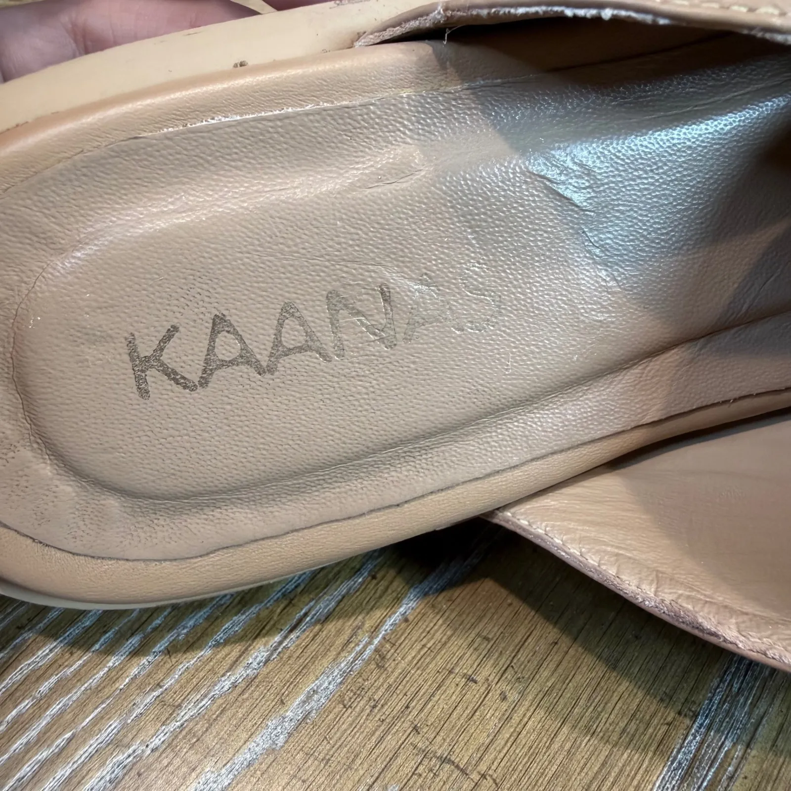 KAANAS Poltava Square Toe Mules Clogs‎ Braided Nude Tan Size 10 - Image 8