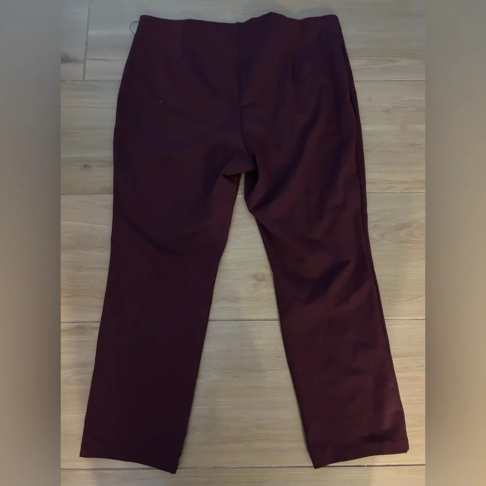 NEW Liz Claiborne Plum Alexis Straight Leg Mid Rise Pants 2X 45/30” - Image 2