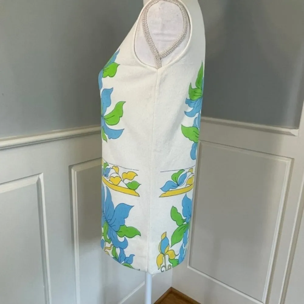 Vintage 1960's Mod Vibrant Floral Tunic Small Size undefined - Image 4