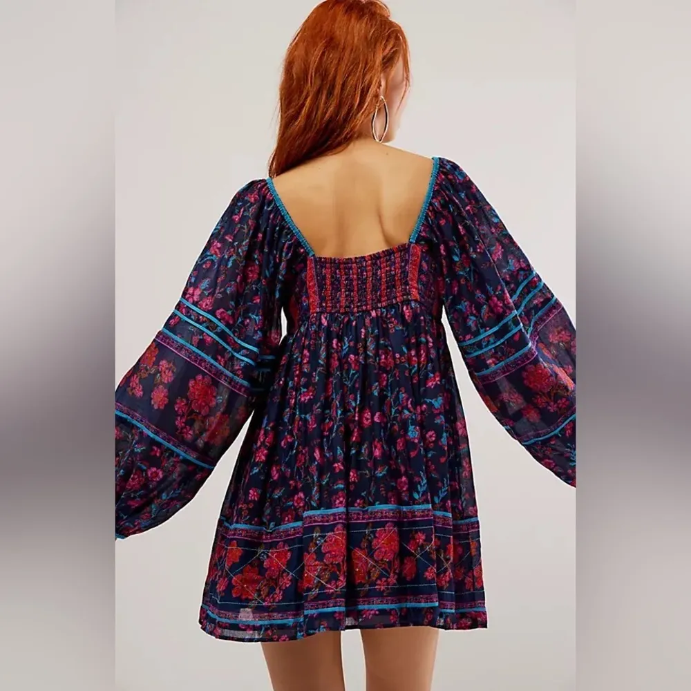 FREE PEOPLE Endless Afternoon Mini Dress in Midnight Combo XS - Image 3