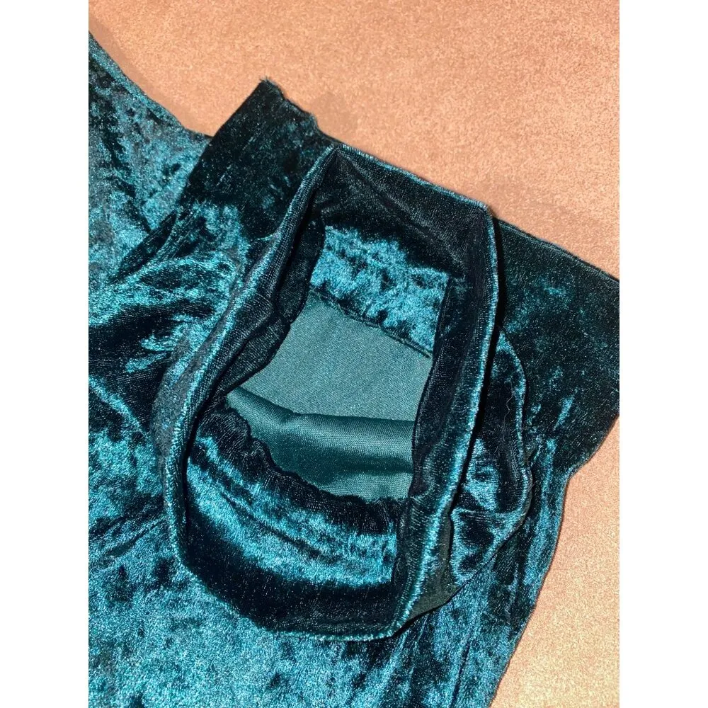 Vintage Willow Ridge USA Dark Green Hunter Velvet Lounge Set or Costume 2 pcs Size L - Image 7