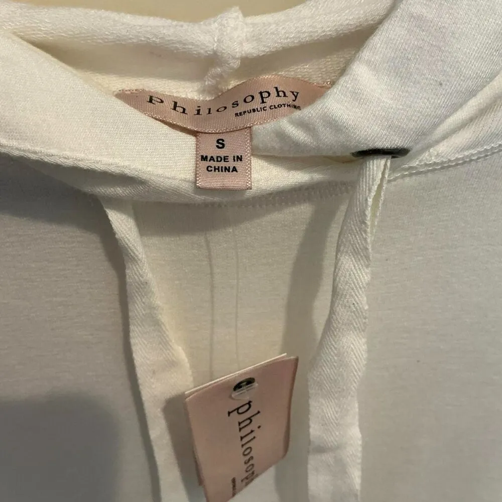 Philosophy Republic Women's Raglan Sleeve Hoodie Off-White Shirt Size S - Image 3