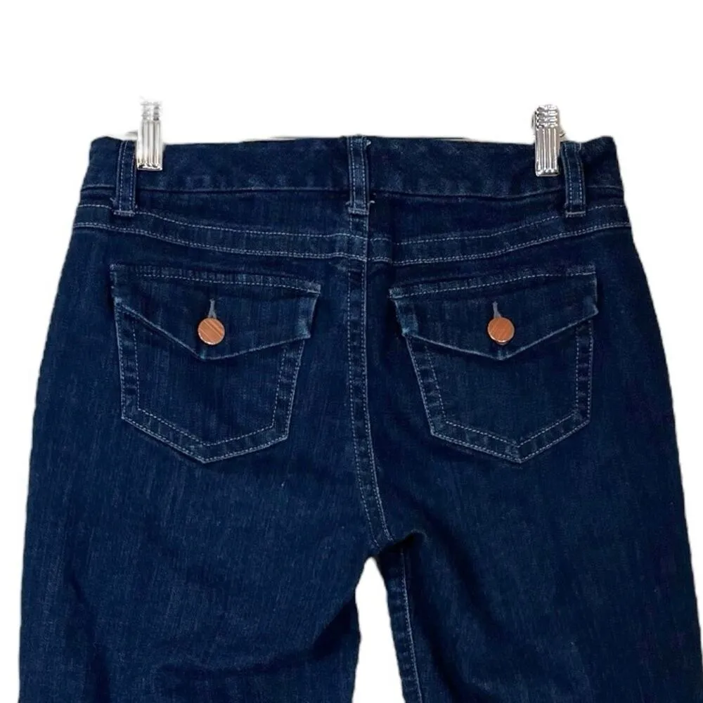 Cabi Jean #891 Shorts Long Bermuda Mid Rise Dark Wash Denim Women’s Size 2 - Image 5